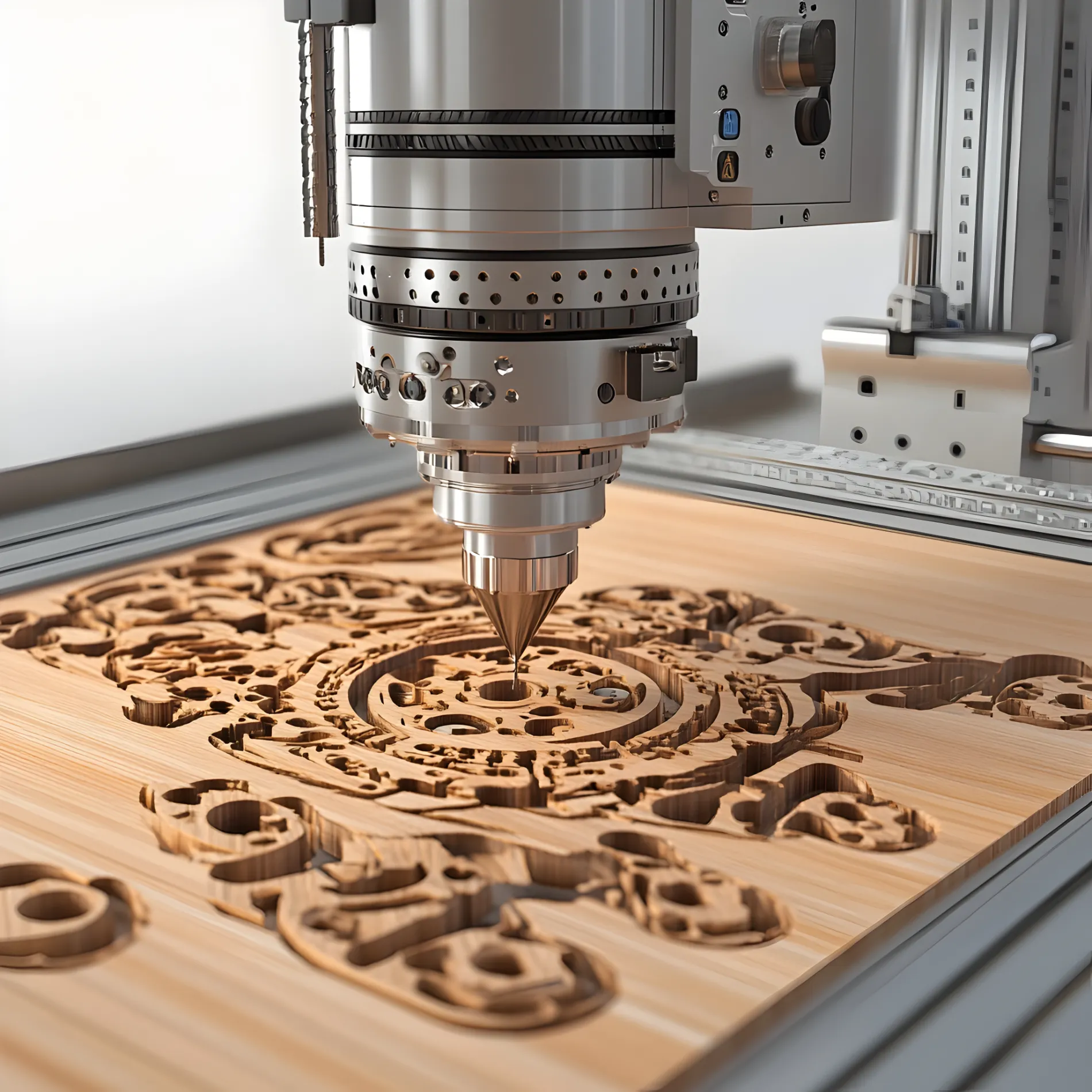 ปฏิวัติวงการงานไม้ด้วยเครื่องตัดเลเซอร์ เครื่อง CNC แกะสลักลวดลายไม้ที่ซับซ้อนในโรงงานอุตสาหกรรมสมัยใหม่